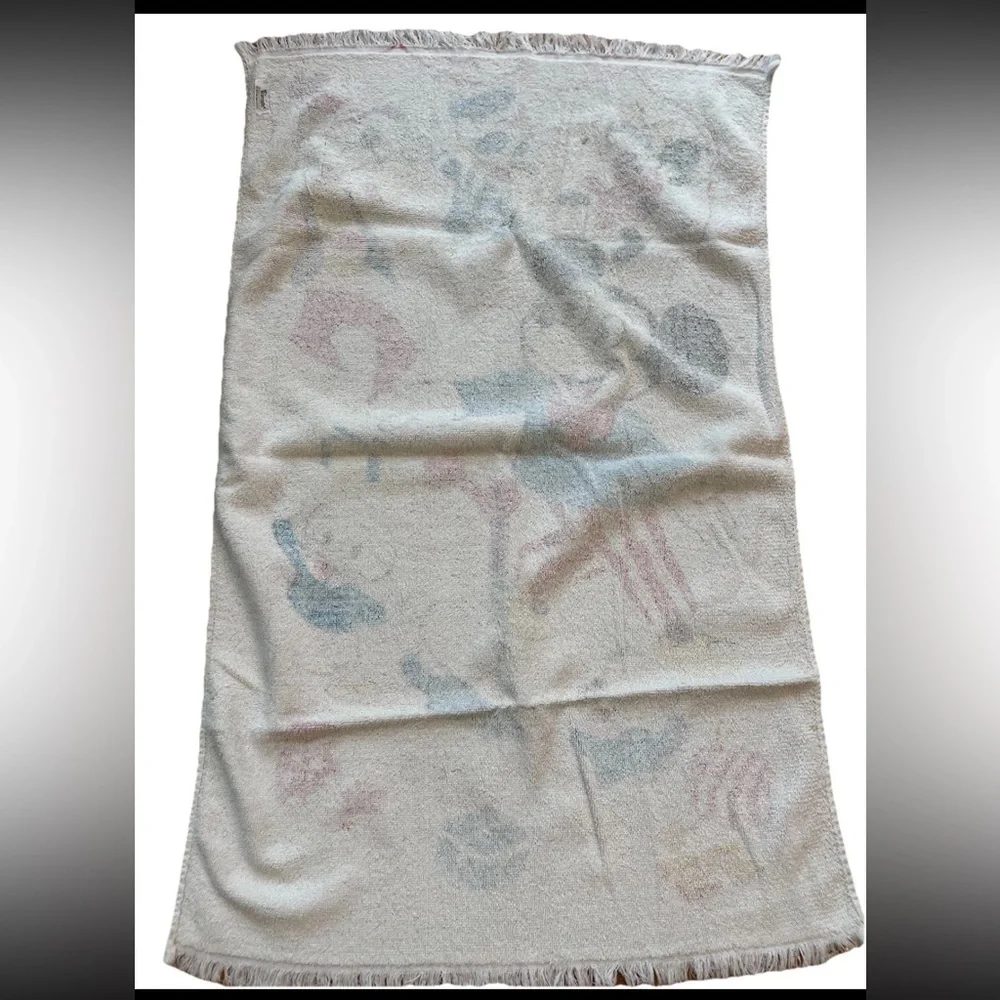 Walt Disney productions Wamsutta heritage 1970s all cotton bath‎ towel 39”x23”